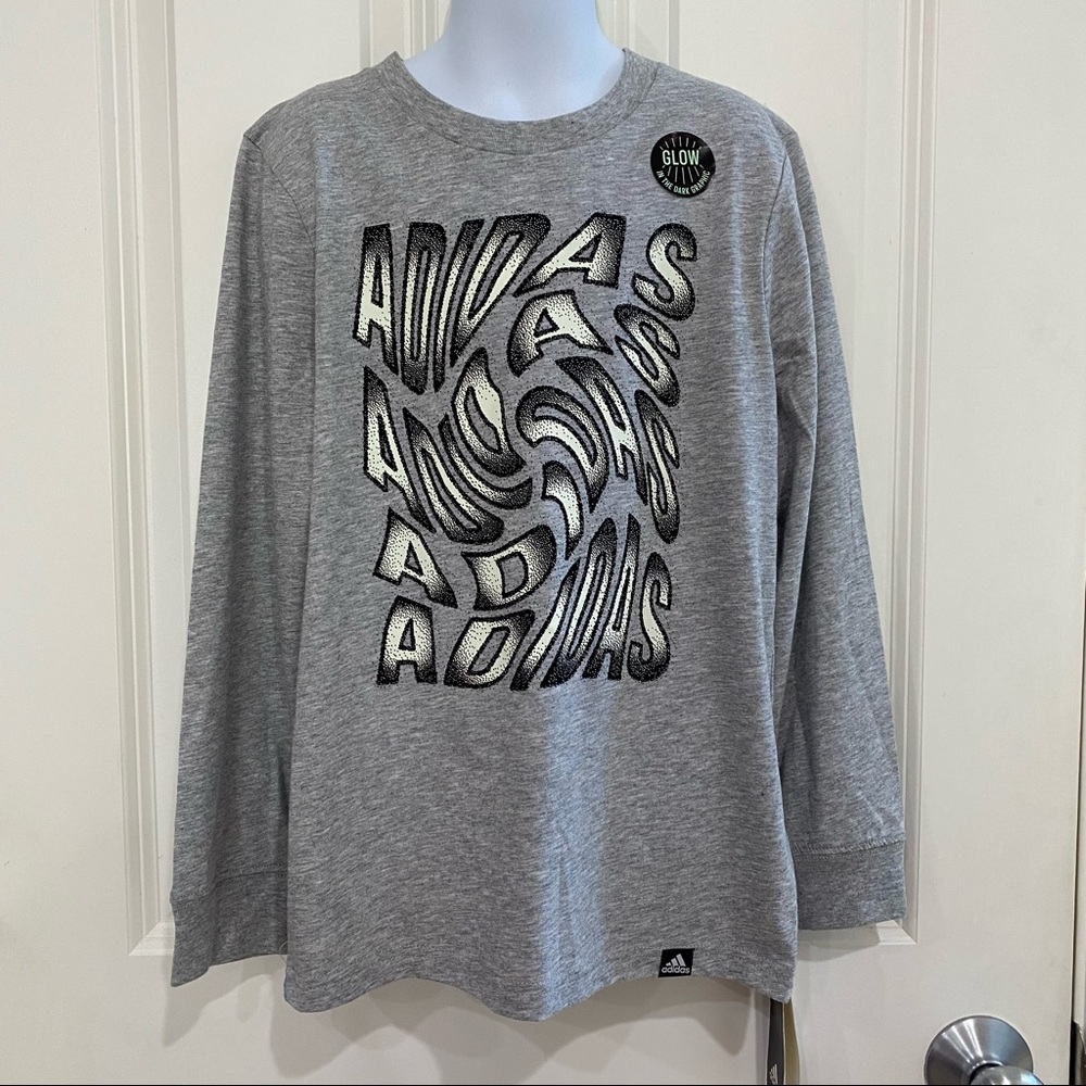 Adidas size 7 long sleeve shirt glow in the dark BNWT!